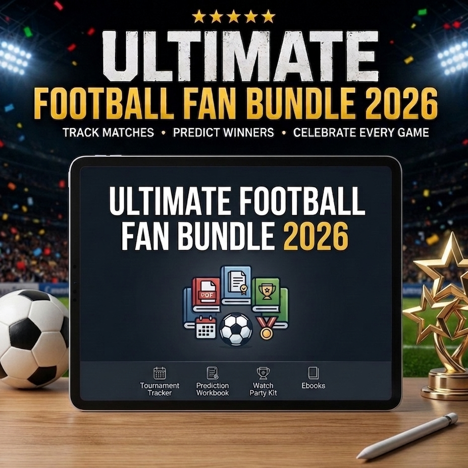 Leo Digital World's Ultimate Football Fan Bundle 2026 with team jerseys, scarves, and accessories for passionate football fans.